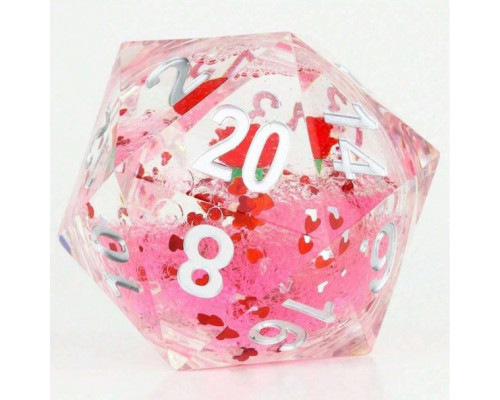 Sirius Dice - Valentine Rose 54mm snowglobe D20