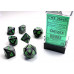 Chessex - Gemini® Mini-Polyhedral Black-Grey/green 7-Die Set