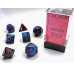 Chessex - Gemini® Mini-Polyhedral Black-Starlight™/red 7-Die Set