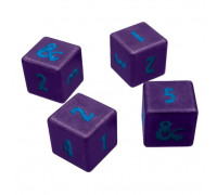 UP - Phandelver Campaign 4D6 Heavy Metal Dice "Royal Purple and Sky Blue" for Dungeons & Dragons