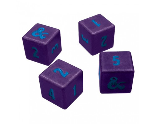 UP - Phandelver Campaign 4D6 Heavy Metal Dice "Royal Purple and Sky Blue" for Dungeons & Dragons