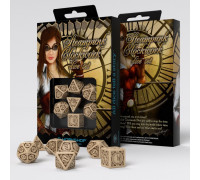 Steampunk Clockwork Beige & brown Dice Set