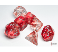 Chessex 7 Die Sets - Nebula TM Red/silver Luminary 7-Die Set