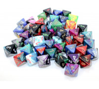 Chessex Gemini Bags of 50 Asst. Dice - Loose Gemini Poly. d8 Dice