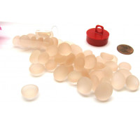 Chessex Gaming Glass Stones in Tube - Frosted Opal Pink (40)