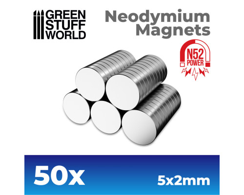 Neodymium Magnets 5x2mm - 50 units (N52)