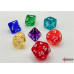  Chessex Prism Translucent GM & Beginner Player Polyhedral 7-Die Set
