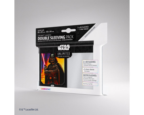 Gamegenic - Star Wars: Unlimited Art Sleeves Double Sleeving Pack - Darth Vader