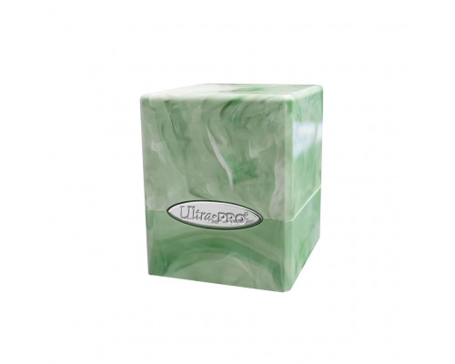 UP - Marble Satin Cube - Lime Green / White