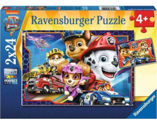 Ravensburger Puzzle dla dzieci 2x24 Psi Patrol Film