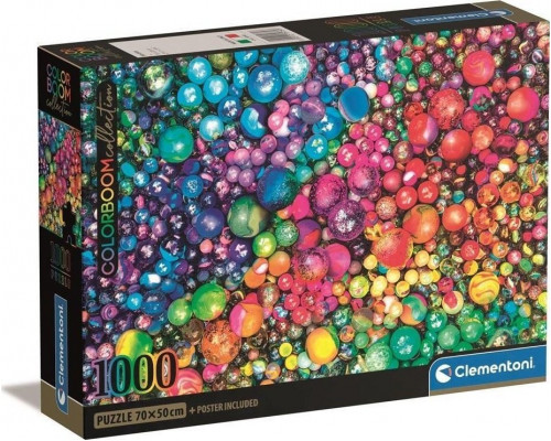 Clementoni CLE puzzle 1000 Compact Colorboom Marbles 39780