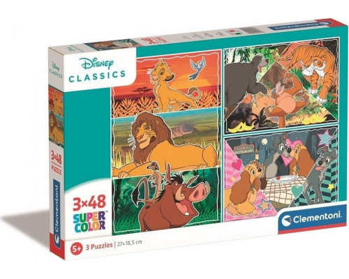 Clementoni CLE puzzle 3x48 SuperKolor Disney Animals 25285