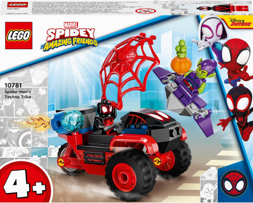 LEGO Marvel Spider-Man Miles Morales: Technotrójkołowiec Spider-Mana 4szt. (10781)