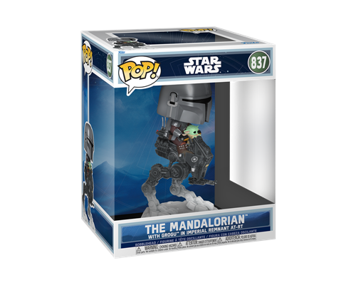 Funko POP! Rides DLX: The Mandalorian with Grogu in Imperial Remnant AT-RT