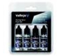Vallejo - TMM / Set 4 colors - Sterling Silver Paint Set