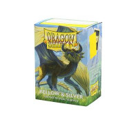 Dragon Shield Sleeves - Standard size - Matte Dual - Yellow & Silver (100 Sleeves)