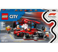 City Formula 1 F1® Pit stop i mechanicy z bolidem Ferrari  (60443)