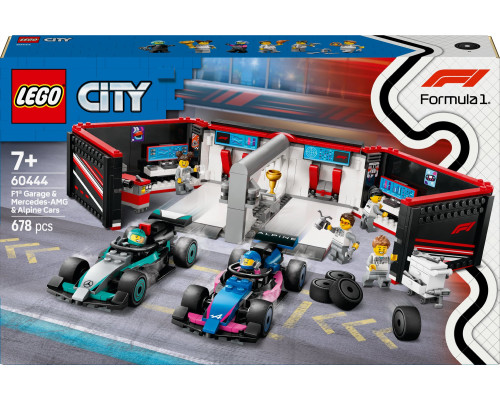 City F1® Garaż i bolidy Mercedes-AMG i Alpine (60444)