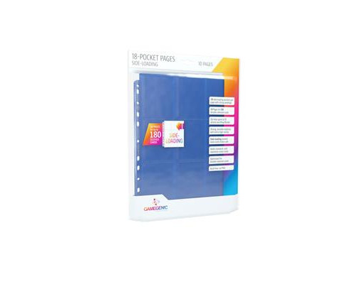 Gamegenic - Sideloading 18-Pocket Pages 10 pcs pack Blue