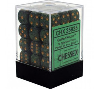 Chessex Speckled 12mm d6 Dice Blocks with Pips (36 Dice) - Golden Recon