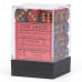 Chessex Gemini 12mm d6 Dice Blocks with pips Dice Blocks (36 Dice) - Blue-Red w/gold