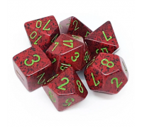 Chessex Speckled Polyhedral 7-Die Set - Strawberry