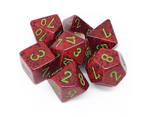 Chessex Speckled Polyhedral 7-Die Set - Strawberry