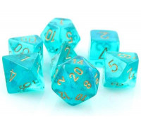 Chessex Borealis Polyhedral Teal/gold Luminary 7-Die Set