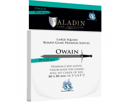 Paladin Sleeves - Owain Premium Large Square 80x80mm (55 Sleeves)
