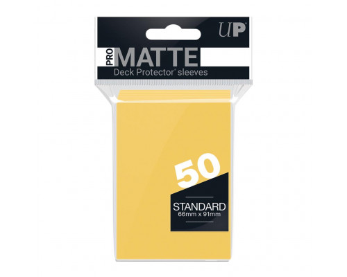 UP - Standard Sleeves - Pro-Matte - Non Glare - Yellow (50 Sleeves)