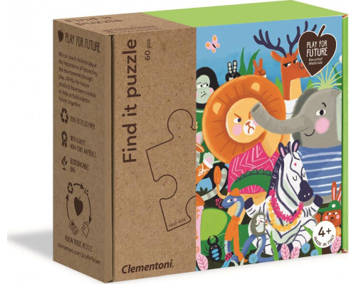 Clementoni Puzzle 60 Elementów Zwierzęta