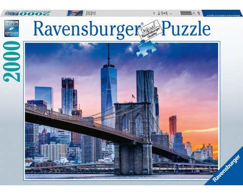 Ravensburger Puzzle 2000 elementów Widok na Manhattan i Most Brooklyn