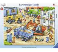 Ravensburger Puzzle dla dzieci 06120 - Duże pojazdy budowlane - puzzle z ramą