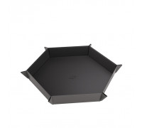 Gamegenic - Magnetic Dice Tray Hexagonal Black/Gray