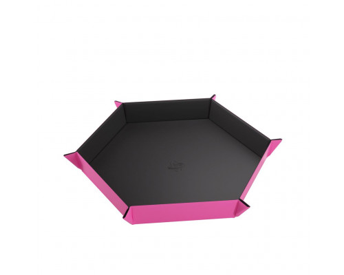 Gamegenic - Magnetic Dice Tray Hexagonal Black/Pink