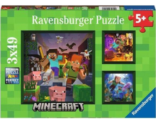 Ravensburger Puzzle 3x49el Minecraft 056217 RAVENSBURGER p8