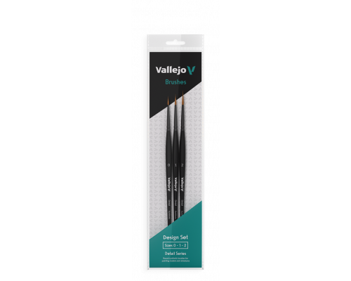 Vallejo - Brush Set / Detail - Design Set - Synthetic fibers (Sizes 0, 1 & 2)