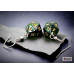 Chessex Hook Earrings Scarab Jade Mini-Poly d20 Pair