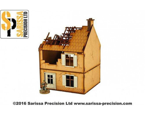 Sarissa Hobby & Terrain - Small House - Destroyed