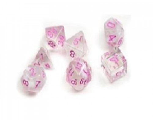 Sirius Dice - Dice Set - White cloud + Pink Ink