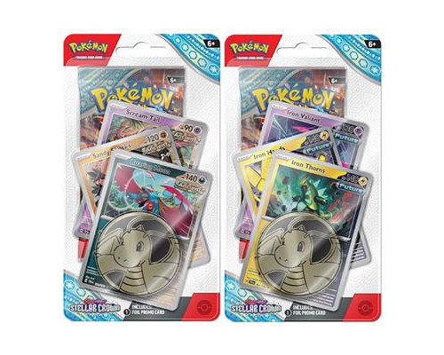 PKM - Scarlet & Violet 7 Stellar Crown Premium Checklane Blister Display (16 Blister) - EN