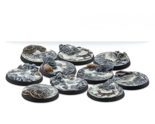 Warcrow 30mm Northern Tribes Scenery Bases, Alpha Series