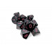 Chessex Opaque Black/pink Set of Ten d10s