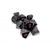 Chessex Opaque Black/pink Set of Ten d10s