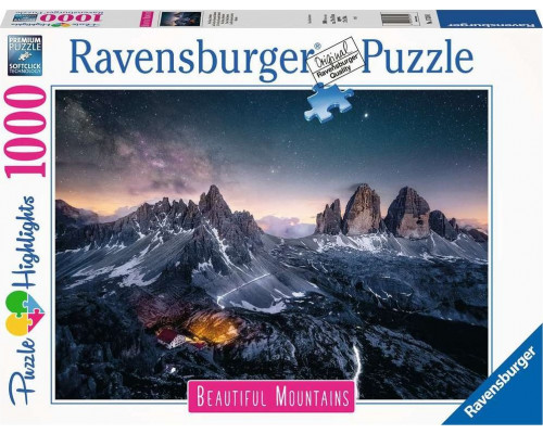 Ravensburger Puzzle 1000 element?w Tre Crime, Dolomity