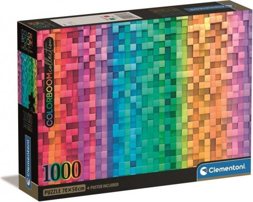 Clementoni CLE puzzle 1000 Compact Colorboom Pixel 39782