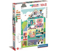 Clementoni CLE puzzle 104 maxi SuperKolor HomeSweetHome 23775