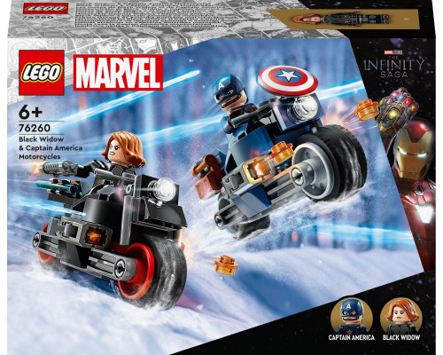 LEGO Marvel Motocykle Czarnej Wdowy i Kapitana Ameryki 4szt. (76260)