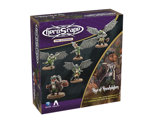 Heroscape Rising Tide - Wing Commander Tuck Harrigan and Vorid Glidestrikers Army Expansion  - EN