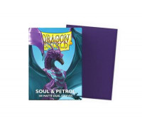 Dragon Shield Sleeves - Standard size - Matte Dual - Soul & Petrol (100 Sleeves)